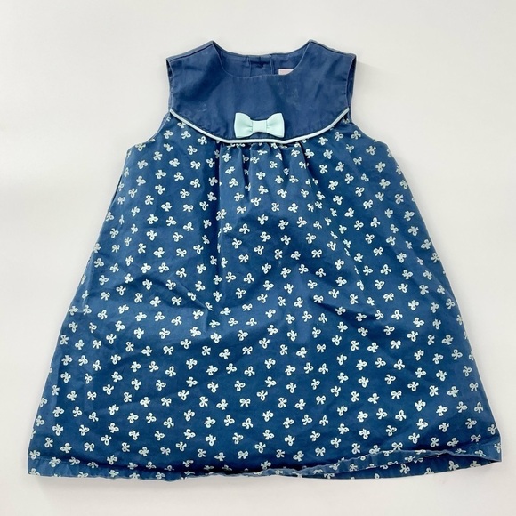 Janie and Jack Blue Layette Sleeveless Classic 6- 12 month dress - Picture 1 of 9